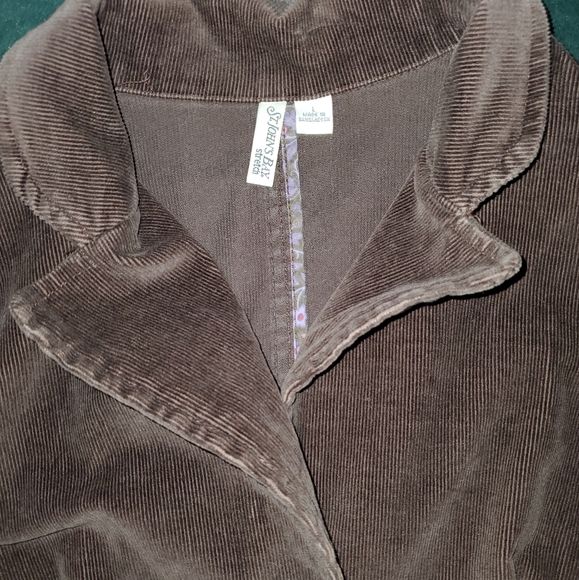 St. John's Bay Corduroy Brown Blazer Suit Jacket, Women's Large - Picture 4 of 4